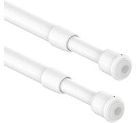 2 barras para cortinas de cristal sin taladrar, barra extensible para cortinas con muelle a presión(60-80 cm, Φ10 mm)