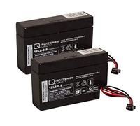 2 baterías 12LS-0.8 AGM de fieltro de plomo de 12 V 0,8 Ah con conector Molex 43025-0200 para persianas domésticas y domésticas (2 x QB Molex)