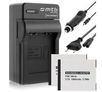 2 Baterìas + Cargador (Coche/Corriente) para Canon NB-6L / Ixus 85 IS, 95 IS/Ixy/Powershot S90 S95...Ver Lista