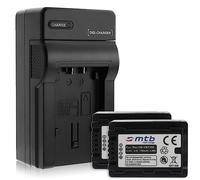 2 Baterías + Cargador (Coche/Corriente) para VW-VBT190 / Panasonic HC-V130, V160, 270, 380, V727... v. Lista! con Infochip