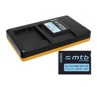2 Baterías + Cargador Doble (USB) Compatible con Panasonic DMW-BCG10E, Compatible con Lumix DMC-TZ6, TZ7, TZ8, TZ9, TZ19, TZ65… / ZS1, ZS3, ZS5, ZS6, ZS7 … Ver descripción! (Incluye Cable USB)