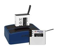 2 Baterías + Cargador Doble (USB) para cámara Deportiva Rollei Actioncam 430 (4k Full HD WiFi) - Contiene Cable Micro USB
