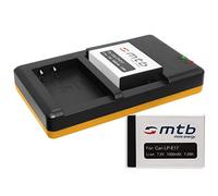 2 Baterías + Cargador Doble (USB) para LP-E17 / Canon EOS 77D, 200D, 750D, 760D, 800D / EOS M3, M5, M6 (SIN indicación del Tiempo restante de Toma!)