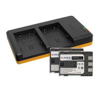 2 Baterías + Cargador Doble (USB) para NB-2L / Canon EOS 350D 400D / Powershot G7, G9, S80… / Legria, Vixia… - Ver Lista! (Contiene Cable Micro USB)