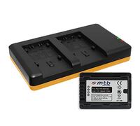2 Baterías + Cargador Doble (USB) para VW-VBY100 / Compatible con Panasonic HC-V160, V130, V110, V10 (Incluye Cable Micro USB)