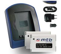 2 Baterìas + Cargador (USB/Coche/Corriente) para Canon NB-12L NB12LH / PowerShot N100 / G1 X Mark II/Legria, Vixia Mini X