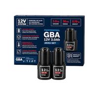 2 baterías de 12 V y 3,0 Ah compatibles con Bosch Professional GBA 12 V - Batería de repuesto de ion de litio con indicador LED