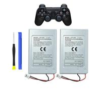 2 baterías de 2000 mAh LIP1859/LIP1472/LIP1359 para Sony PS3 PlayStation 3 Dualshock inalámbrico, 1 destornillador, 1 palanca de hierro