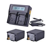 2 Baterías De Cámara BP828 BP 828 De 2900mAh + Cargador Dual LCD Rápido, Compatible con Canon, For BP-820 G30 G40 XA20 XA25 XA35