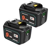 2 baterías de repuesto BL1850B 18V 9A para Makita batería 18V BL1850 BL1850B BL1860 BL1860B BL1840B BL1840 BL1830 BL1835 BL1845 194204-5 LXT-400