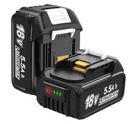 2 baterías de repuesto de 5,5 Ah compatibles con batería Makita BL1850 BL1850 BL1860B BL1855 BL1840 BL1830 con indicador LED