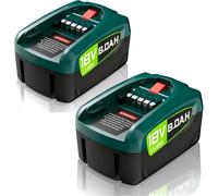 2 baterías de repuesto de 8000 mAh para Bosch 18 V PBA/PSB/PSR Serie, compatible con Bosch Grünwerkzeuge Hogar y jardín, Gardena batería de 18 V (no compatible con aspiradoras Unlimited)