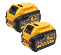 2 baterías de repuesto de 9,0 Ah para herramientas DeWalt de iones de litio de 18 V/54 V, compatible con taladro inalámbrico, amoladora angular, sierra circular, soplador de hojas