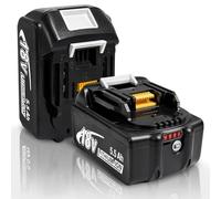 2 baterías de repuesto de ion de litio de 18 V 5500 mAh para batería Makita | Compatible con BL1860B BL1860 BL1850B BL1850 BL1840B BL1840 BL1830B BL1815 BL1835 BL1845 194205-3 LXT-400 con indicador de