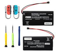 2 Baterías de Repuesto HAC-006 de 525 mAh Compatibles con Nintendo Switch HAC-015 HAC-016 HAC-A-JCL-C0 HAC-A-JCR-C0 Joy-con L/R con Kit de Herramientas de Reparación, 3,7V