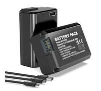 2 baterías de repuesto NP-FW50 de carga directa de 2200 mAh con cable de carga USB C 2 en 1 para Sony ZV-E10, A6500, A6400, A6300, A6000, A5100, A5000, RX10 II/III/IV, NEX 3/5/7&SLT-2 A Series,A 7