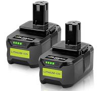 2 baterías de repuesto P108 para Ryobi One+ RB18L50 RB18L25 RB18L40 RB18L15 RB18L13 P102 P103 P104 P105 P106 P107