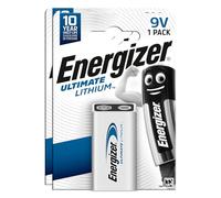 2 Baterías Energizer Ultimate Lithium L6LR61 - Pilas E-Block Transistor 9V