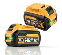 2 baterías FlexVolt XR de 20 V/60 V 9000 mAh para Dewalt DCB609 DCB606 DCB612 DCB184 DCB546 DCB200 DCB201 DCB182 compatible con herramientas eléctricas inalámbricas de 18 V, batería de iones de litio