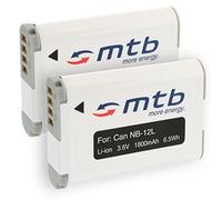 2 Baterìas NB-12L para Canon PowerShot G1 X Mark II / N100 / LEGRIA VIXIA Mini X (3.6V - 1800mAh - con INFOCHIP)
