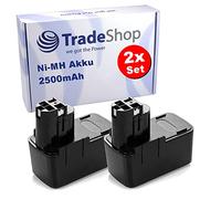 2 baterías Ni-MH de alto rendimiento recargables para atornillador Bosch GSB 14.4 VE, GSB 14.4 VE-2, PSR 14.4 VES, PSR 14.4 VES-2, B2610-26156801/14,4 V 2500 mAh