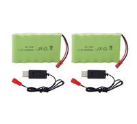2 baterías recargables de 7,2 V 2800 mAh AA Ni-MH JST-2P con cable de carga USB Adecuado para la nueva versión TR-211 TR-212 TR-215 550 RC Excavadora Camión Vehículo Ingeniería TR-211 RC Toy Batería