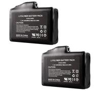 2 Baterías Recargables de Polímero de Litio, 3000 mAh, 7,4 V, Batería de Iones de Litio de Repuesto para Ropa Calefactados, 3,5 x 1,35 mm DC