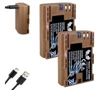 2 baterías SK compatibles con Canon LP-E6NH < 2600 mAh > LP-E6P LP-E6N LP-E6 < con conector de carga USB tipo C > Canon EOS R R5 II R6 II R7-6D 7D 60D 80D 90D