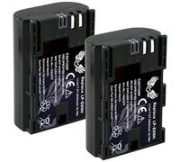 2 baterías SK compatibles con Canon LP-E6NH < 2600 mAh > LP-E6P LP-E6N LP-E6 para Canon EOS R Ra R5 II R6 II R7-5D Mark III IV - 6D 7D 60D 90D - XC15