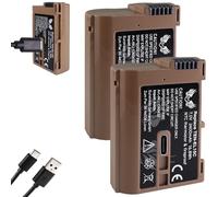 2 baterías SK compatibles con Nikon EN-EL15c < 2400 mAh > EN-EL15b EN-EL15a EN-EL15 < con puerto de carga USB tipo C / sensor NTC y carcasa V1 > para Z8 Z7 II Z6