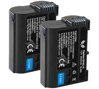 2 baterías SK compatibles con Nikon EN-EL15c < 2600 mAh > EN-EL15b EN-EL15a EN-EL15 para Nikon < Zf Z8 Z7 II Z6 III Z5 II > D500 D800 D850 D7200 D7500-1 V1