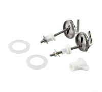 2 bisagras de acero inoxidable para tapa de inodoro, accesorios de fijación de repuesto con arandela de nailon completa y piezas ajustables