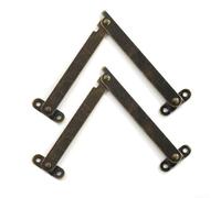 2 bisagras de metal de bronce antiguo para joyero, caja de vino, bisagra decorativa para muebles, fácil instalación (bronce negro 2#)