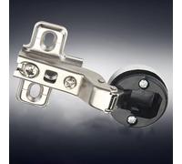 2 bisagras de puerta de armario con cubiertas para armarios y muebles de cristal, compatibles con múltiples grosores de panel y tamaños de vidrio