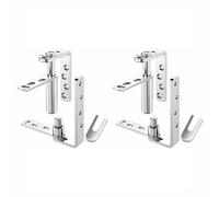 2 bisagras de puerta de salón de cierre automático, bisagra de puerta de salón de acero inoxidable 304 de autorretorno, accesorios de hardware de doble oscilación para bar cafetería (plata, 9,9 x 5,6