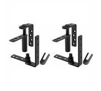 2 bisagras de puerta de salón de cierre automático, bisagra de puerta de salón de acero inoxidable 304 de autorretorno, accesorios de hardware de doble oscilación para bar cafetería (negro-9,9 x 5,6