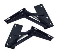 2 bisagras de resorte ajustables con forma de puente for sofá cama y puertas de armario - Herrajes de acero duraderos for muebles