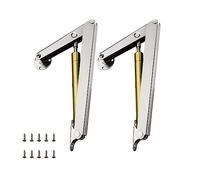 2 Bisagras de Soporte de Tapa de Cierre Suave 200 N/44 lb/20 kg, Muelles de Gas, Soporte de Descenso Automático para Puerta de Armario o Caja del Tesoro