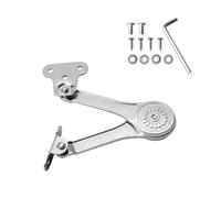 2 bisagras de soporte de tapa de cierre suave para armario, níquel satinado, bisagra plegable