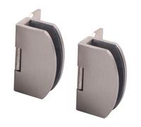 2 Bisagras For Puertas De Vidrio, Con Cierre Automático Y Sin Marco, Con Montaje Lateral For Vitrinas De Vino.(BRUSHED 5-8MM)