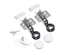 2 bisagras hidráulicas para puerta de armario, mecanismo de cierre silencioso, fácil instalación, acero resistente a la corrosión, bisagras universales para puerta de vidrio