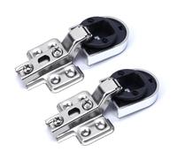 2 bisagras hidráulicas resistentes a la corrosión para gabinetes de cocina, bisagras de puerta de cristal para puertas de armario de cocina