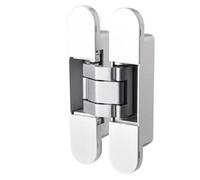 2 bisagras ocultas tridimensionales ajustables for puertas de madera, plegables, en cruz, 180 grados(Silver)