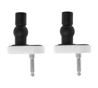 2 bisagras para asiento de inodoro, accesorio versátil para agujeros ciegos, incluye tornillos resistentes y chaquetas de goma, mejoras para el hogar, baño