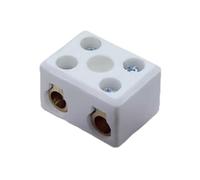 2 Bloques de Terminal de Cerámica de Vía, 100A 250V Conectores de Cerámica de Porcelana de Alta Temperatura con Apertura de Entrada de 8.5mm para Cable Eléctrico,Varias Situaciones de Cableado(1pcs)