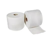 2 Bobinas 800 mts de Papel Industrial Mecánico de Pasta de Celulosa Blanca Virgen 2 capas Acabado Gofrado Cosido Gran Absorción por su Celdeado Especial Máximo Volumen de Absorción por cm2.