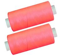 2 bobinas a. 500 m de hilo de coser/Syngarn Neon - Rosa - Hilo de coser de poliéster para la máquina de coser, 0,06 € /10 m), 0475-14