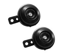 2 bocinas impermeables para motocicleta, 12 V, 105 dB, mini bocina de aire universal para bicicleta, scooter, ATV, motocicleta, camión, moto de cross (negro)