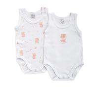 2 Body de bebé sin mangas Teddy rosa - 6 meses Premamy