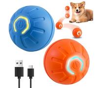 2 bolas interactivas para perros, juguete eléctrico para perros con grifo para despertar y luz LED, bola de salto recargable para perros pequeños y medianos, juguete para atrapar el aburrimiento para